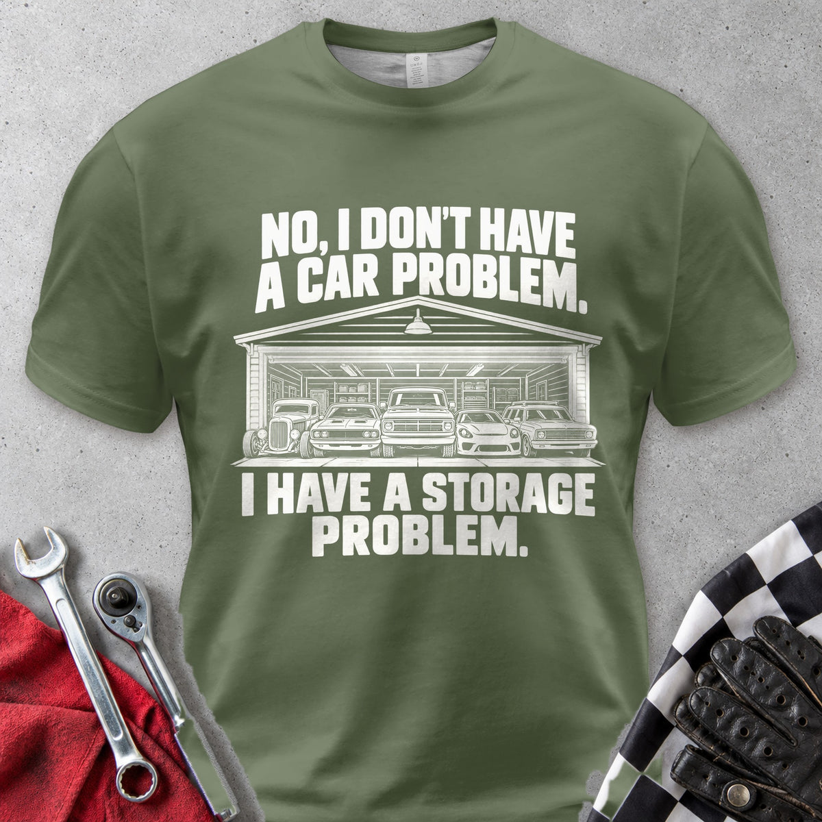 Not A Car Problem, A Storage Problem Comfort Colors Tee in Hemp