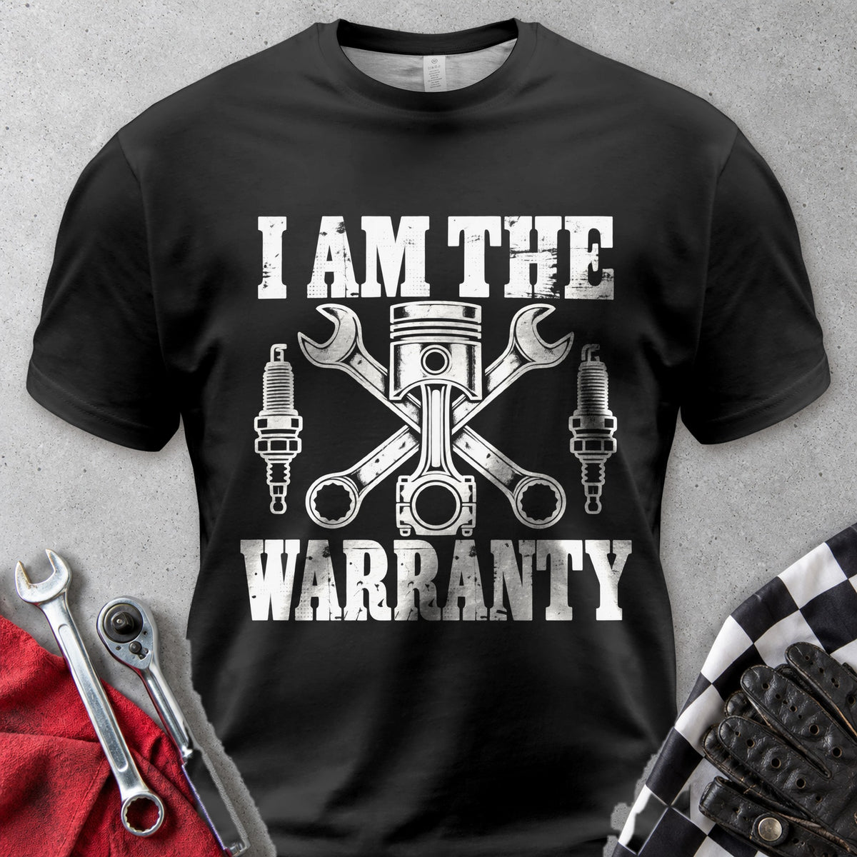 I Am The Warranty Comfort Colors Tee in Black