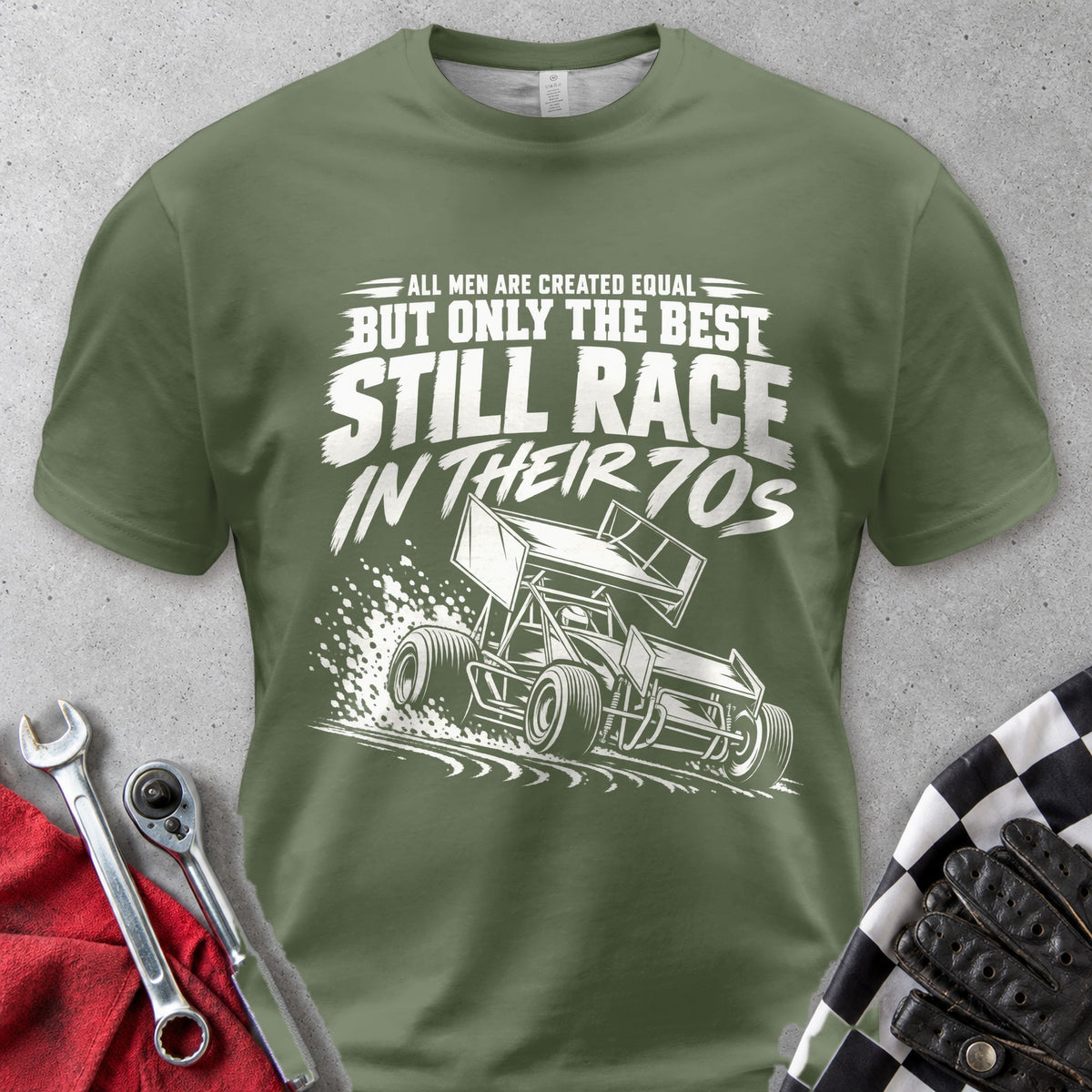 Best Still Race In Their Seventies Comfort Colors Tee in Hemp