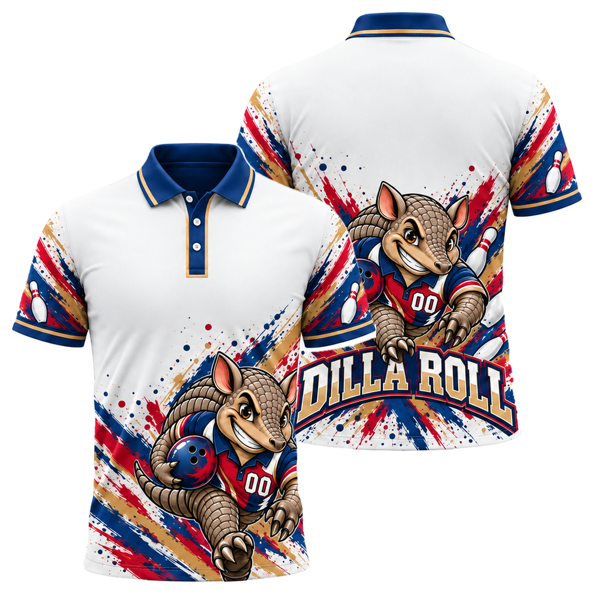 Texas Dilla Roll Unisex Polo in Texas Colors
