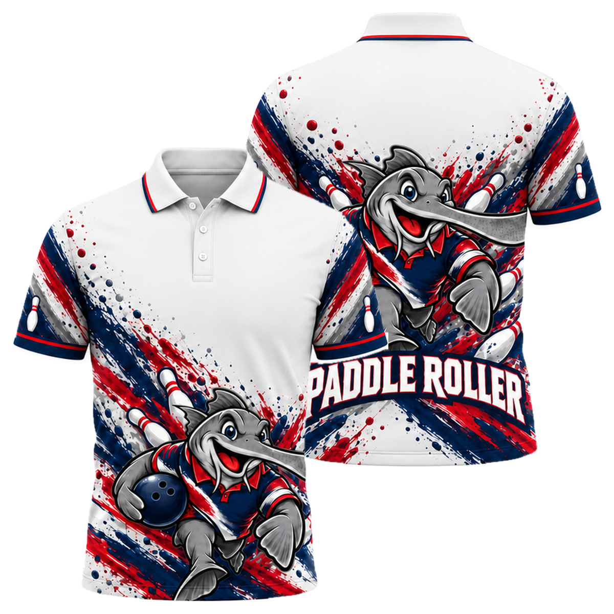 Missouri Paddle Roller Unisex Polo in Missouri Colors