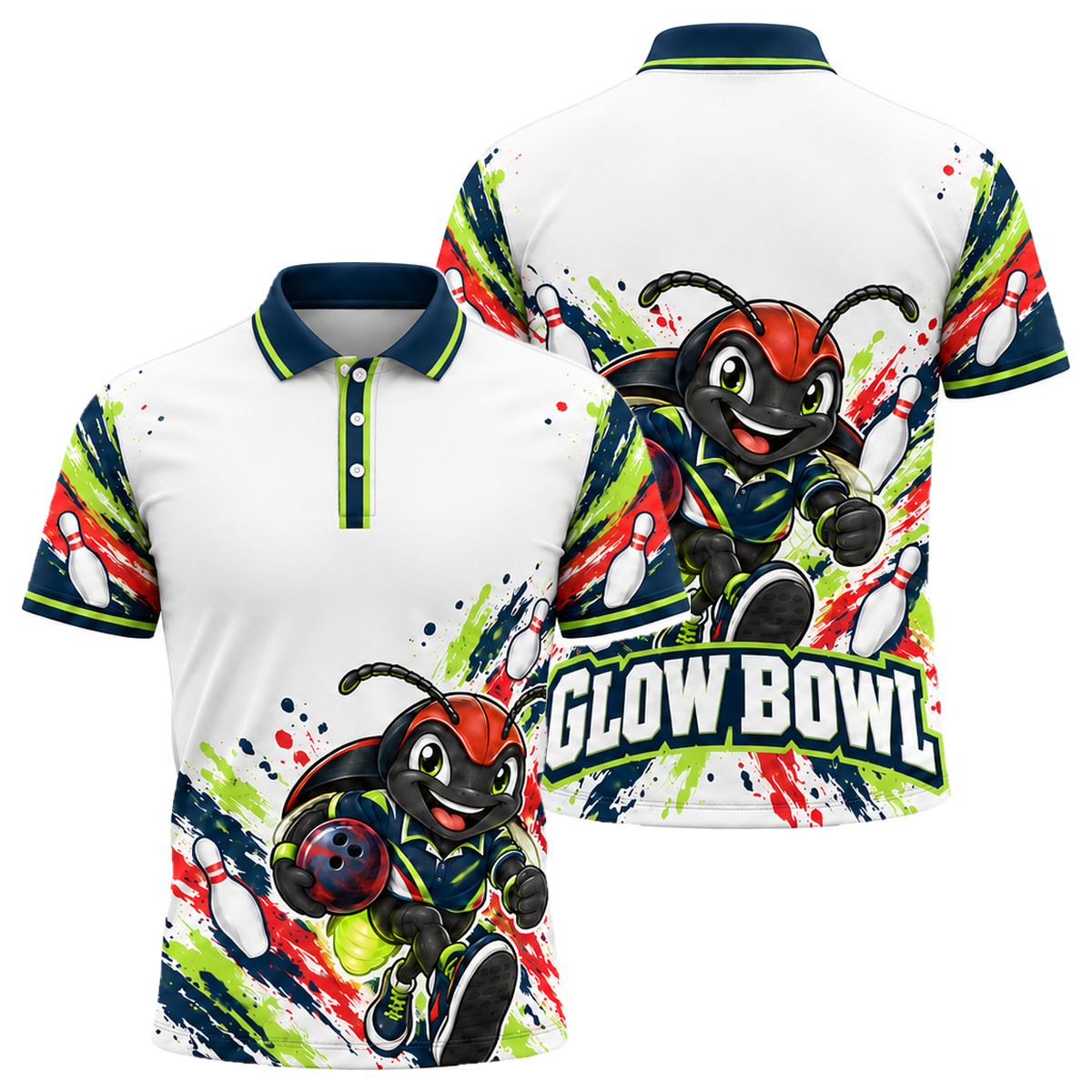 Pennsylvania Glow Bowl Unisex Polo in Pennsylvania Colors