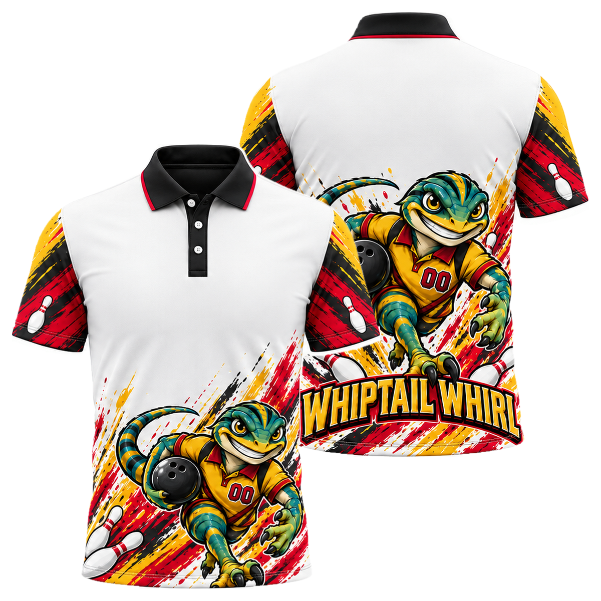 New Mexico Whiptail Whirl Unisex Polo in New Mexico Colors