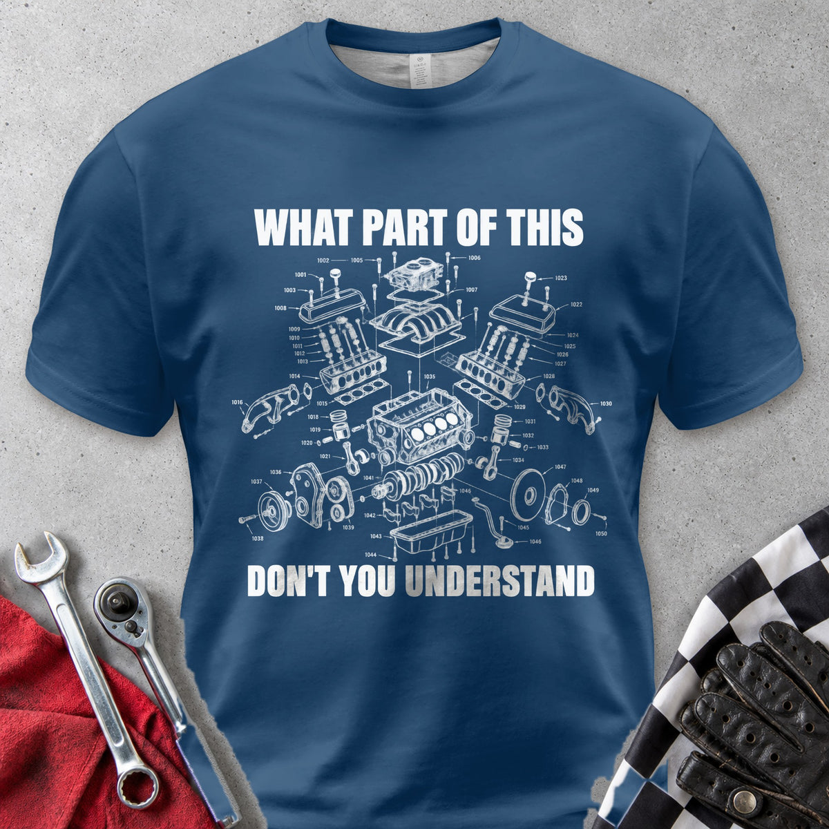 What Part Of This Don't You Understand Comfort Colors Tee in Navy