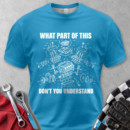 What Part Of This Don't You Understand Comfort Colors Tee in Royal Caribe