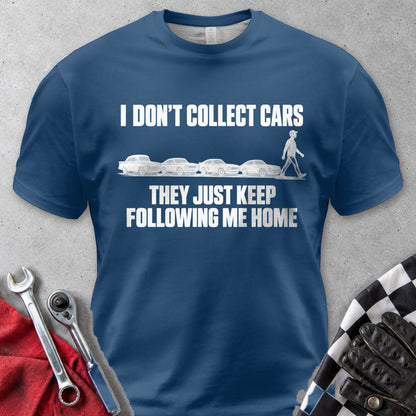 I Don't Collect Cars They Follow Me Home Comfort Colors Tee in Navy