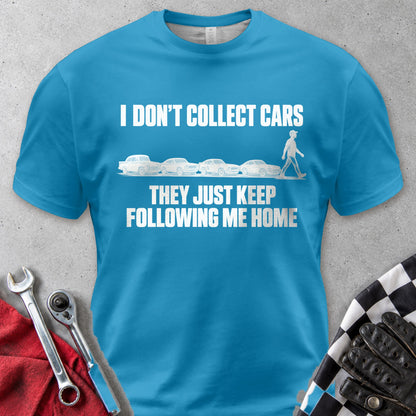 I Don't Collect Cars They Follow Me Home Comfort Colors Tee in Royal Caribe