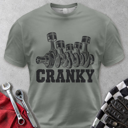 Cranky Crankshaft Comfort Colors Tee in Grey