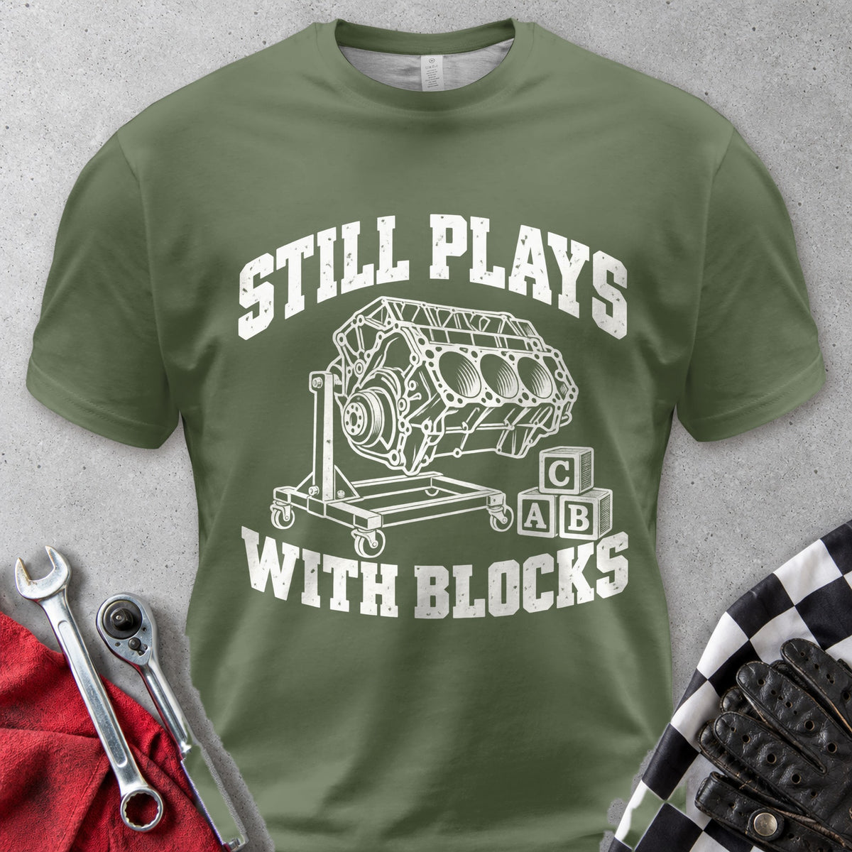Still Plays With Blocks Comfort Colors Tee in Hemp