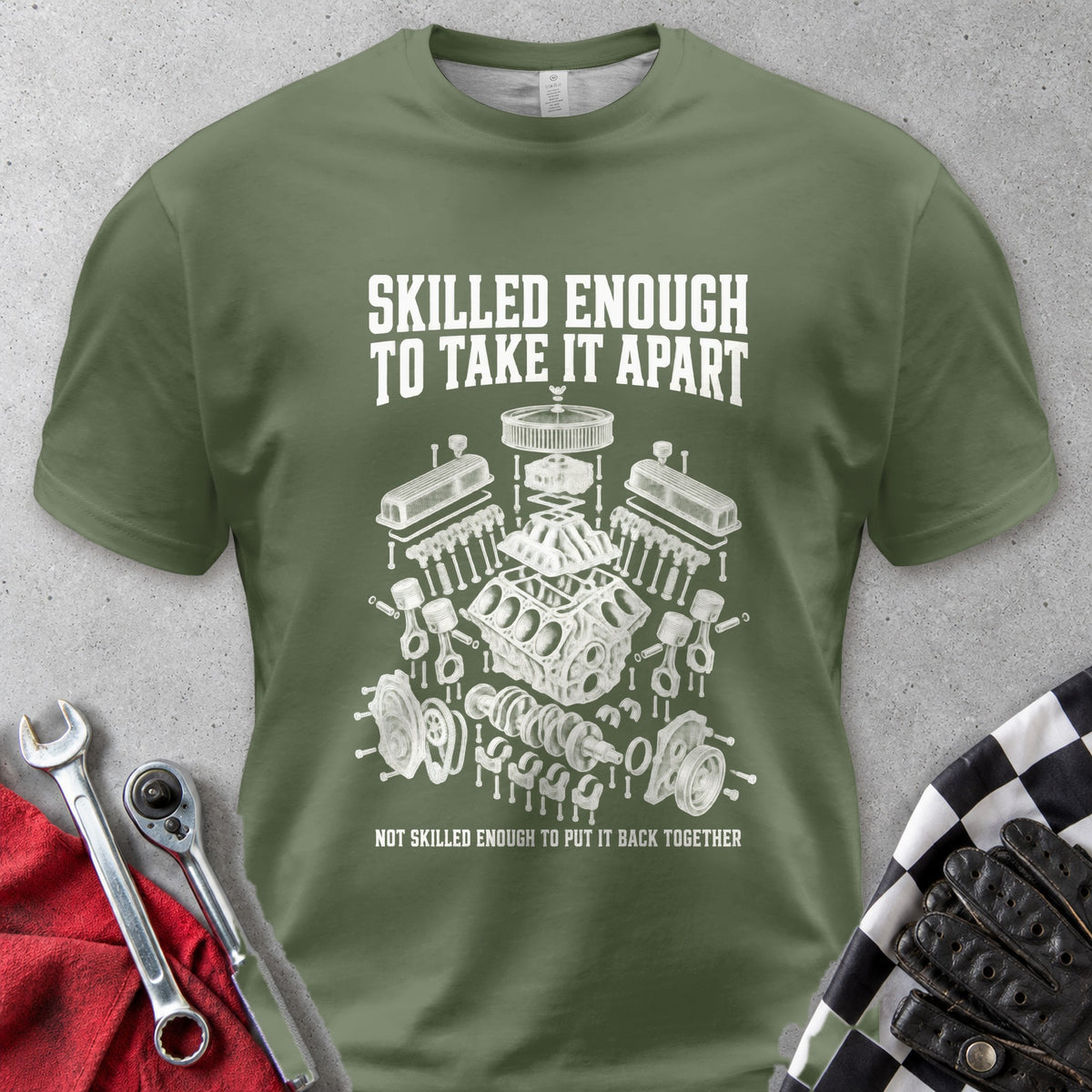 Skilled Enough To Take It Apart Comfort Colors Tee in Hemp