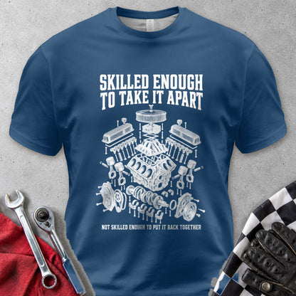 Skilled Enough To Take It Apart Comfort Colors Tee in Navy