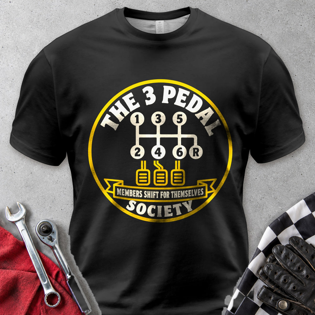 3 Pedal Society Comfort Colors Tee in Black