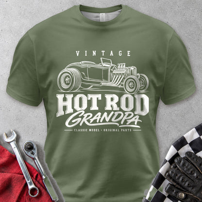 Vintage Hot Rod Grandpa Comfort Colors Tee in Hemp