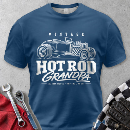 Vintage Hot Rod Grandpa Comfort Colors Tee in Navy