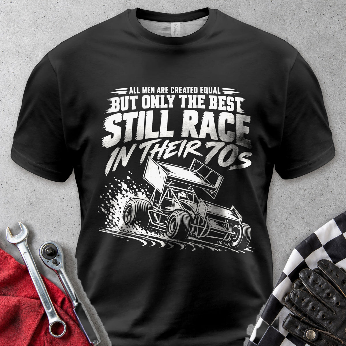 Best Still Race In Their Seventies Comfort Colors Tee in Black