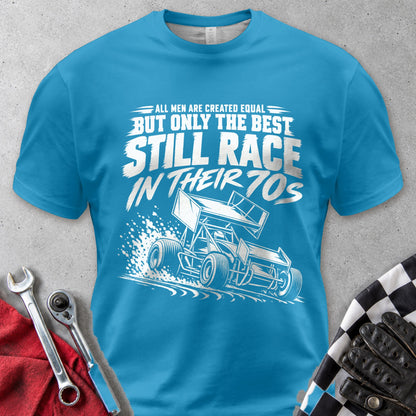 Best Still Race In Their Seventies Comfort Colors Tee in Royal Caribe
