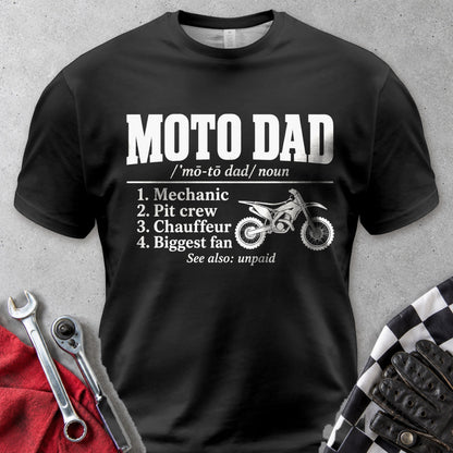 Moto Dad Definition Comfort Colors Tee in Black