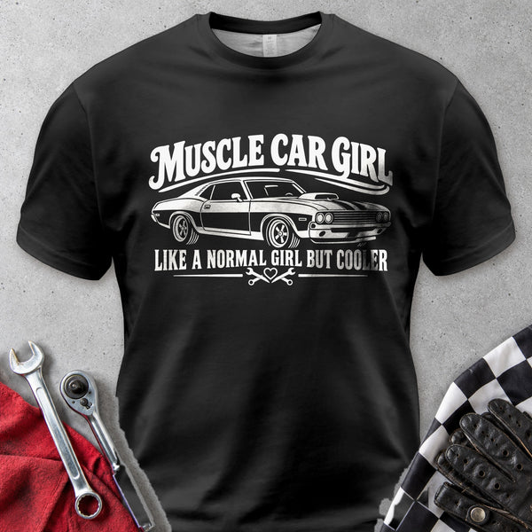 Muscle Car Girl Comfort Colors Tee in Black