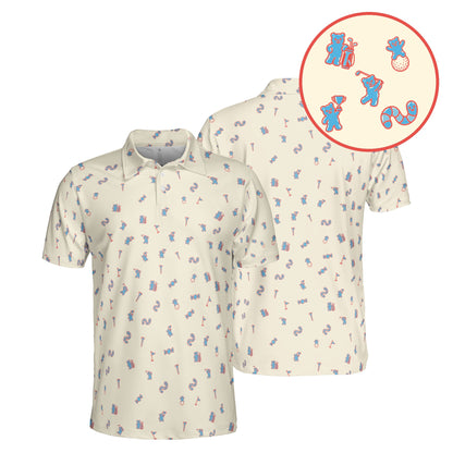 Gummy Golfers golf polo in Cream