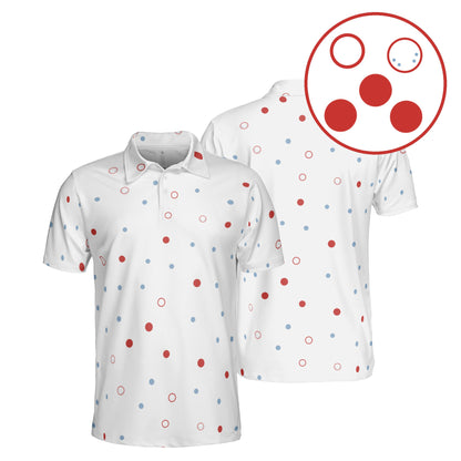 Dimple Dots golf polo in White