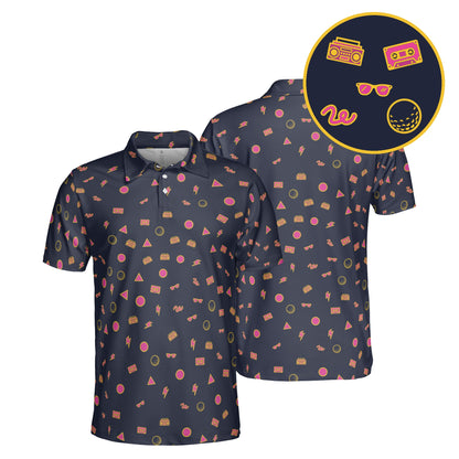 Totally Rad Range golf polo in Ink