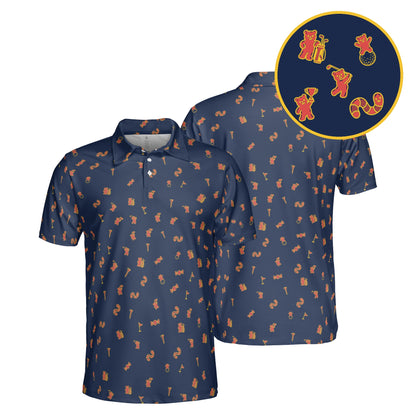Gummy Golfers golf polo in Navy