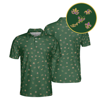 Mardi Gras Mulligan golf polo in Hunter
