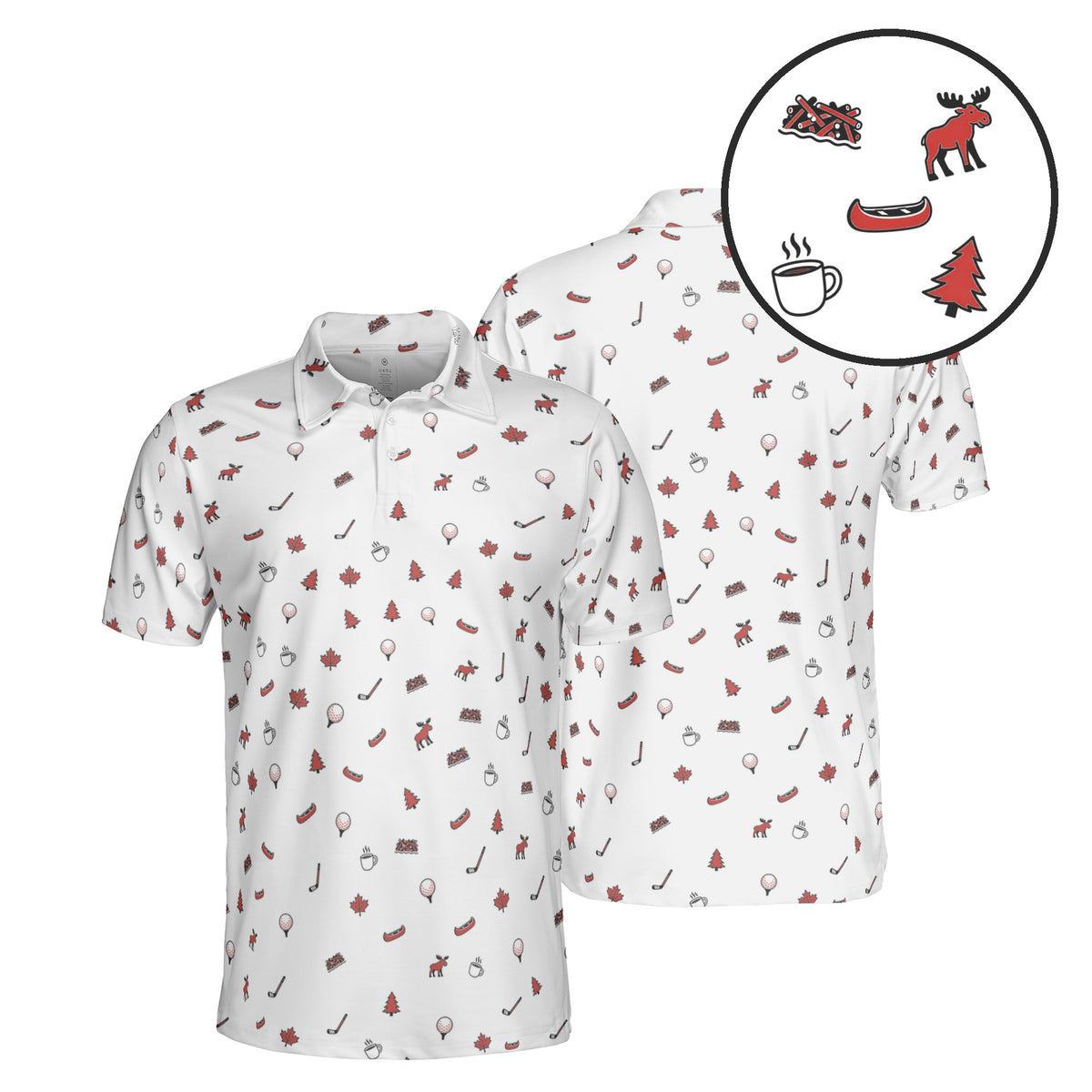 True North Tee Time golf polo in White
