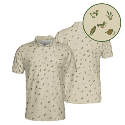 Duck Hook golf polo in Stone