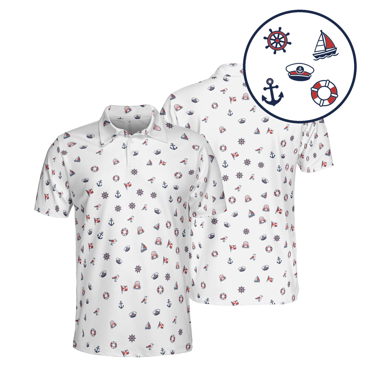 Yacht Club Dropout golf polo in White