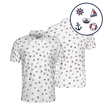 Yacht Club Dropout golf polo in White