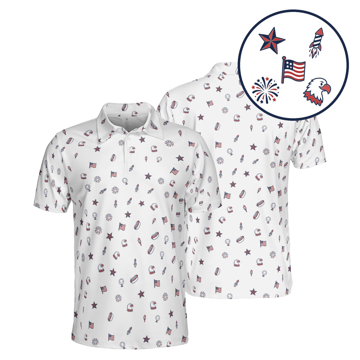 Freedom Fairway golf polo in White