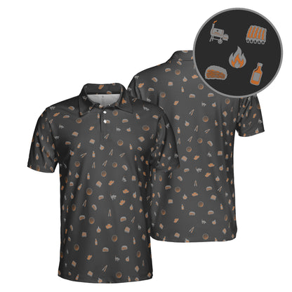 Smoke Show golf polo in Charcoal