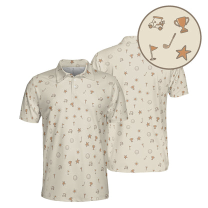 Doodle Round golf polo in Sand