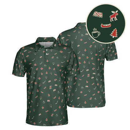 True North Tee Time golf polo in Pine
