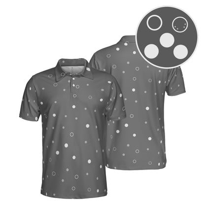 Dimple Dots golf polo in Pewter