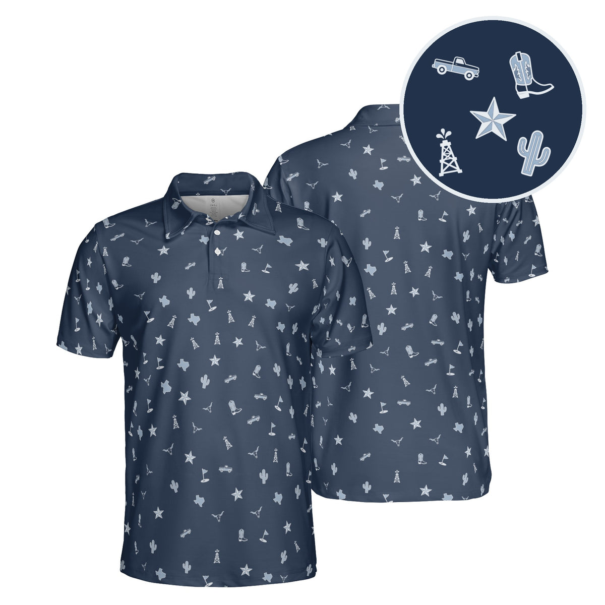 Lone Star Links golf polo in Navy