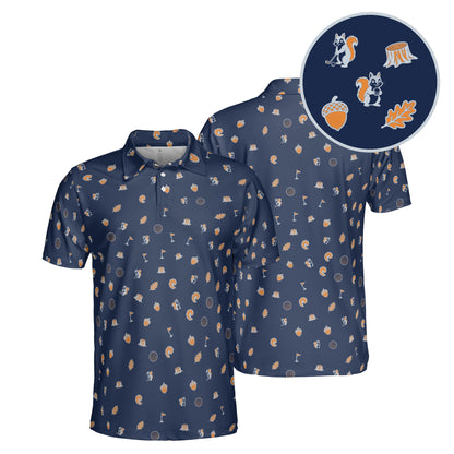 Nuts About Golf golf polo in Navy
