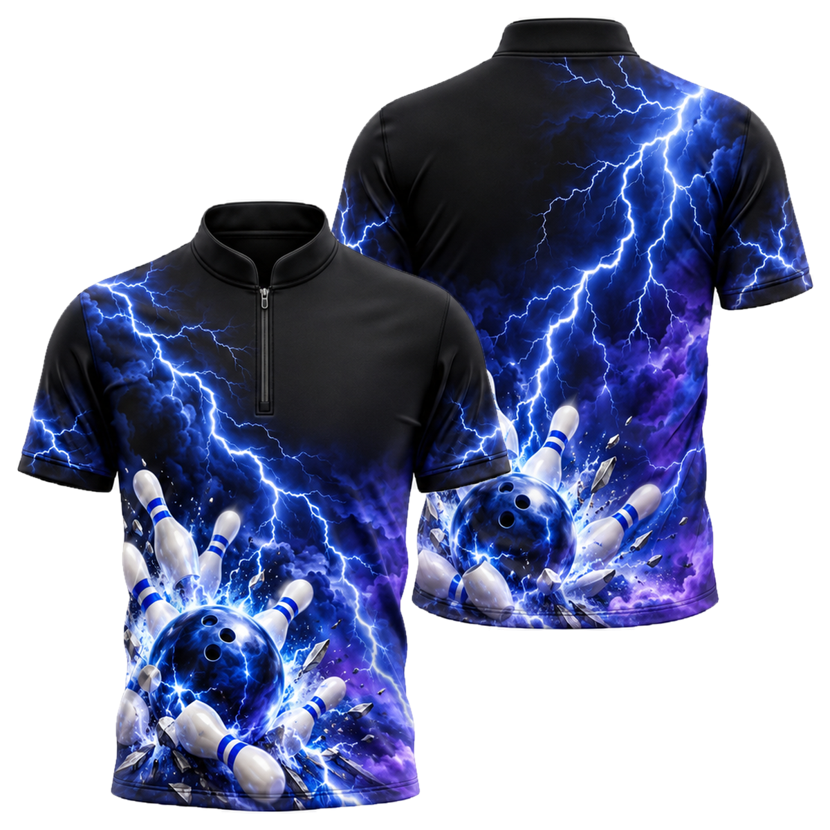 Storm Cell Strike Bowling Jersey in Royal & White