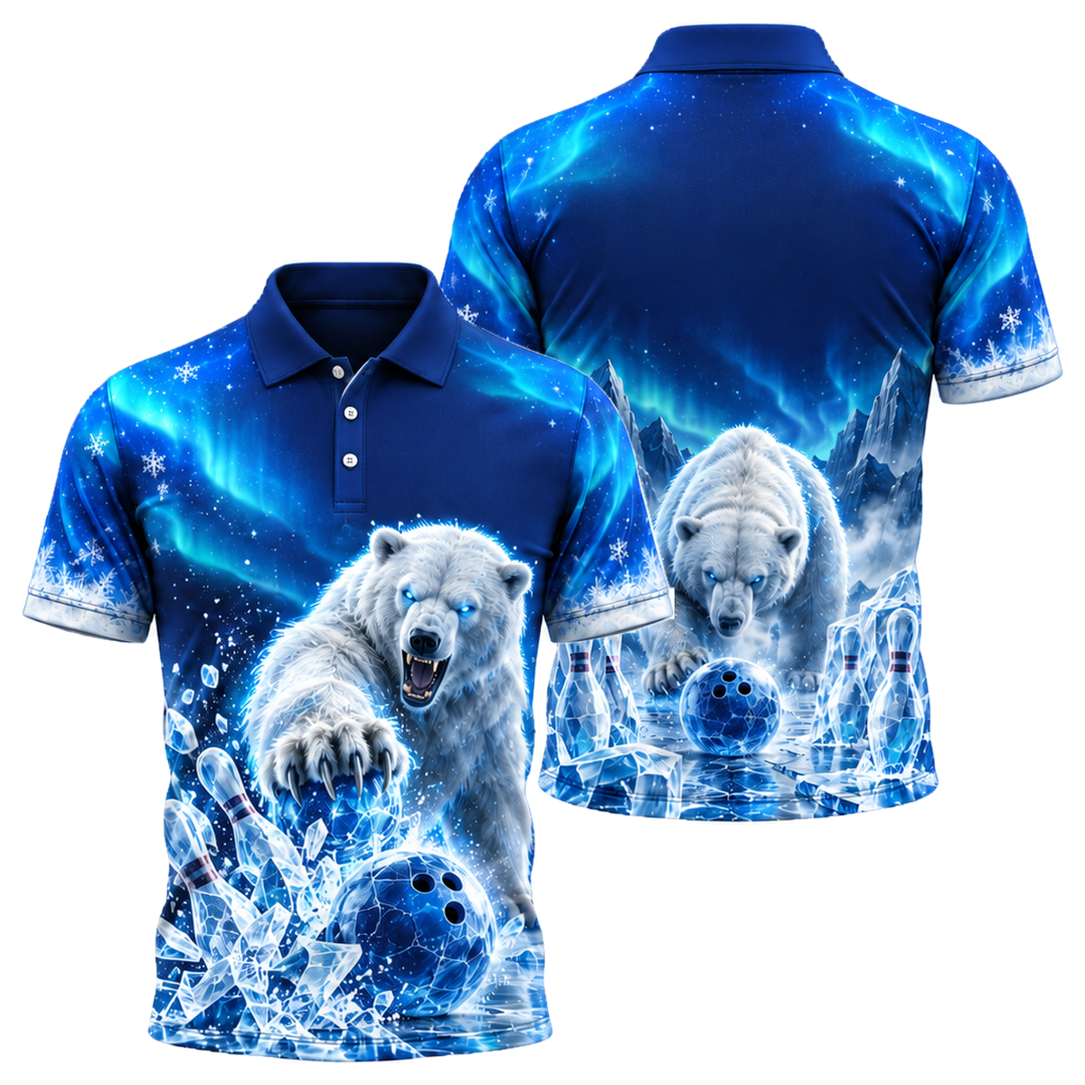 Arctic Brawler Strike Unisex Polo in Royal & White