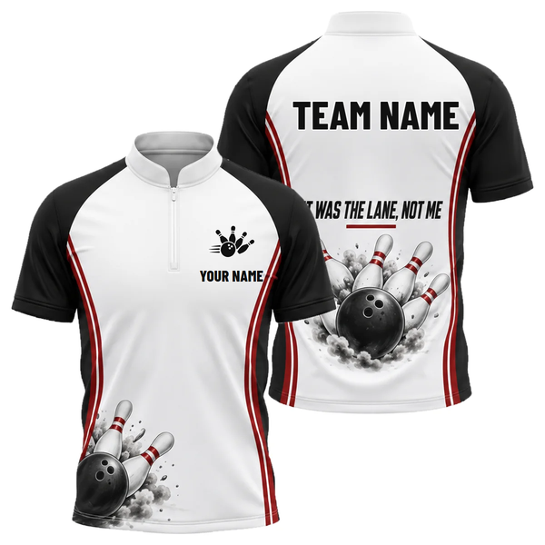 Blame the Lane custom bowling shirt personalized with name and team name