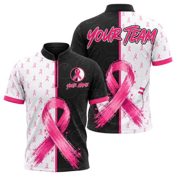 Split Lane Ribbon custom bowling shirt personalized with name and team name