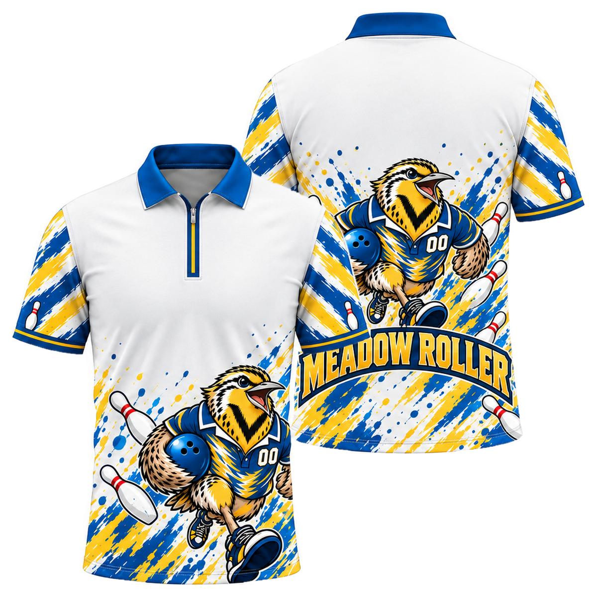 Montana Meadow Roller Quarter-Zip Polo in Montana Colors