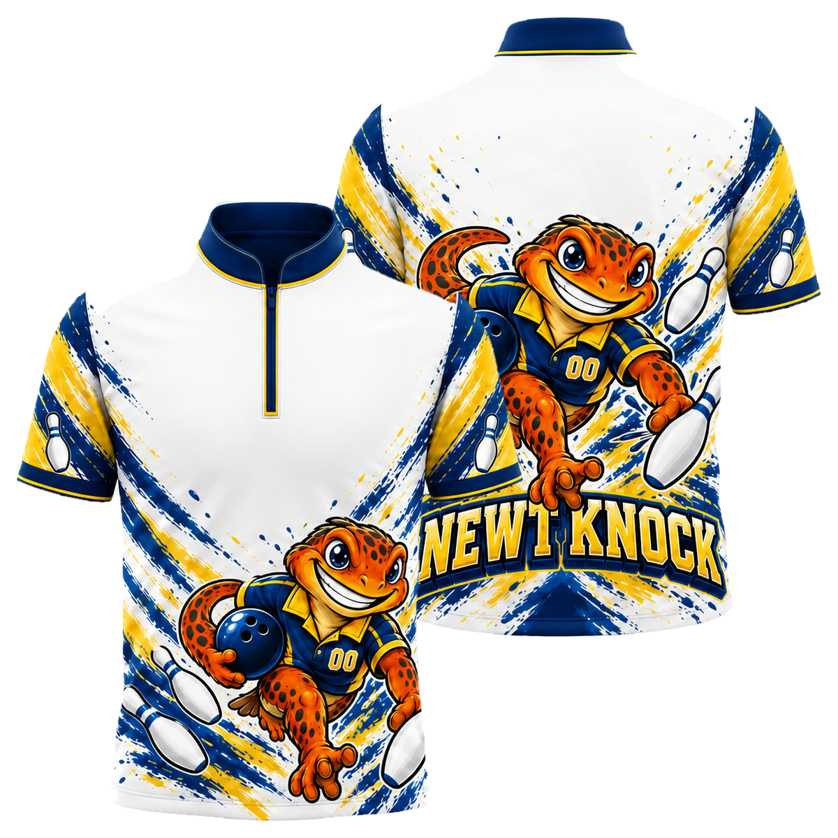New Hampshire Newt Knock Bowling Jersey in New Hampshire Colors