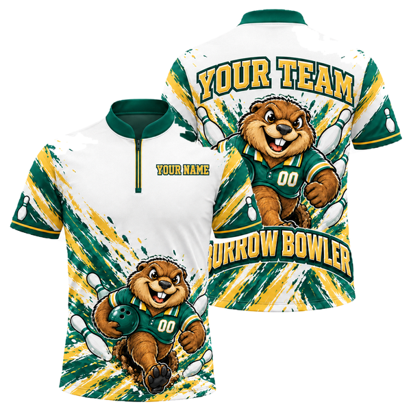 Washington Burrow Bowler custom bowling shirt personalized with name and team name