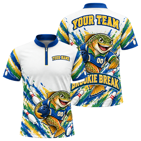 West Virginia Brookie Break custom bowling shirt personalized with name and team name