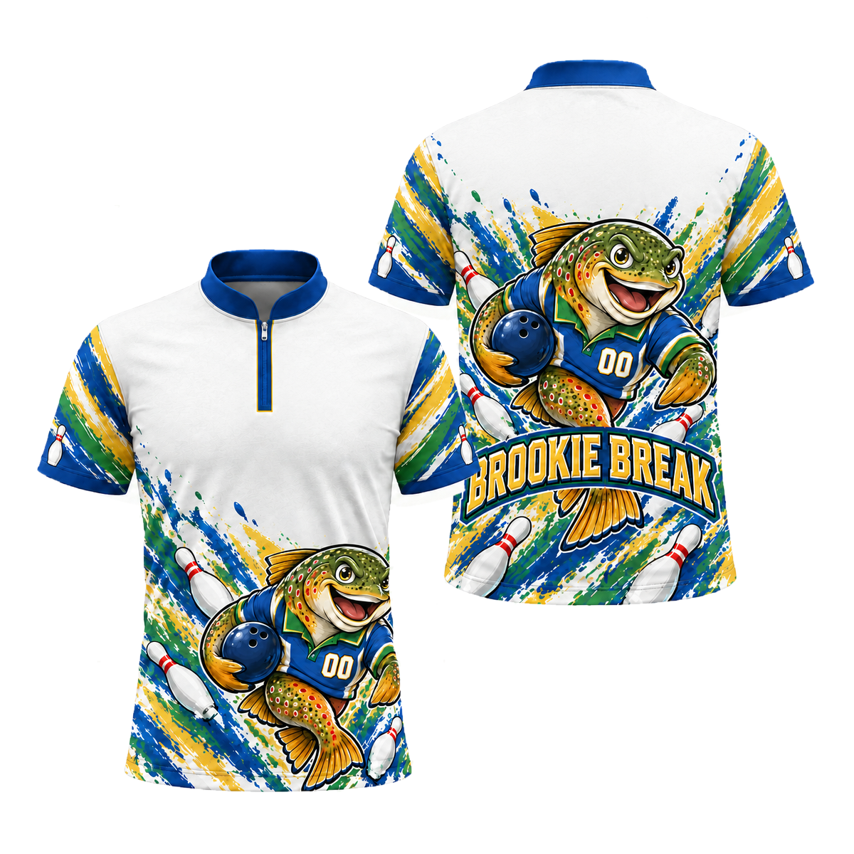 West Virginia Brookie Break Bowling Jersey in West Virginia Colors