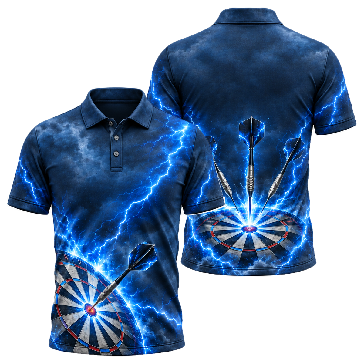 Storm Bullseye Unisex Polo in Royal & White