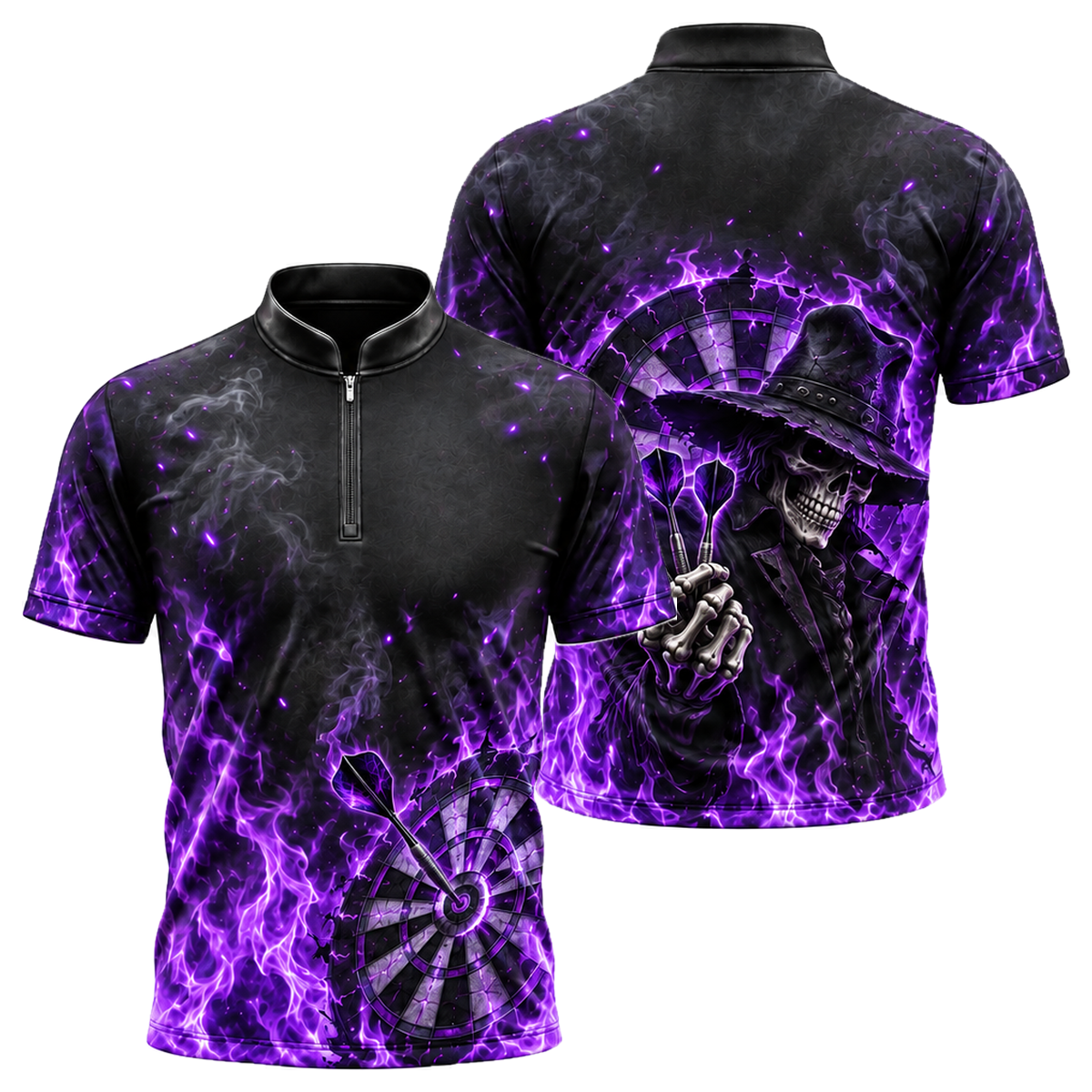 Outlaw Bullseye Darts Jersey in Purple & Black