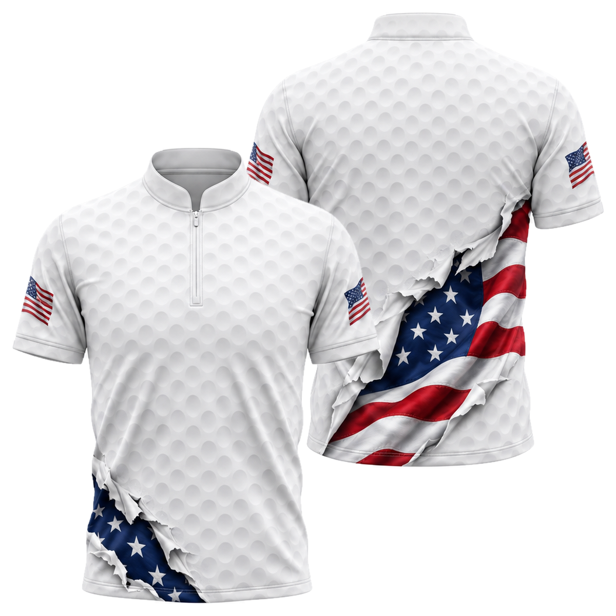 Stars on the Green Golf Jersey in Royal & White